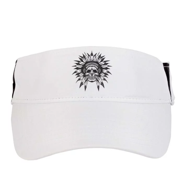 Native American Skull Adult Drive Performance Visor