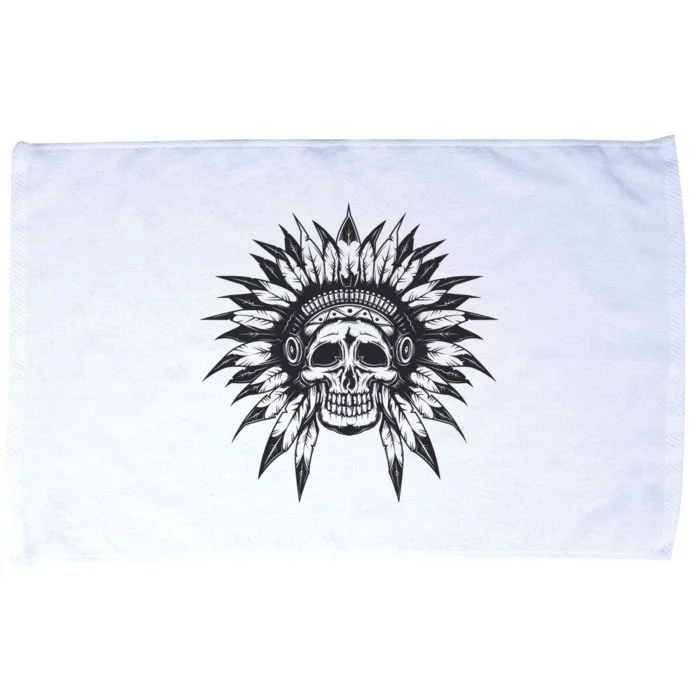 Native American Skull Microfiber Hand Towel