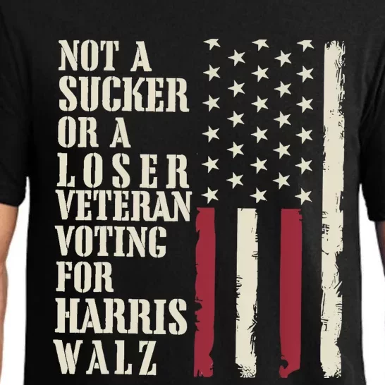 Not A Sucker Or A Loser Veterans Voting For Harris Walz 2024 Pajama Set