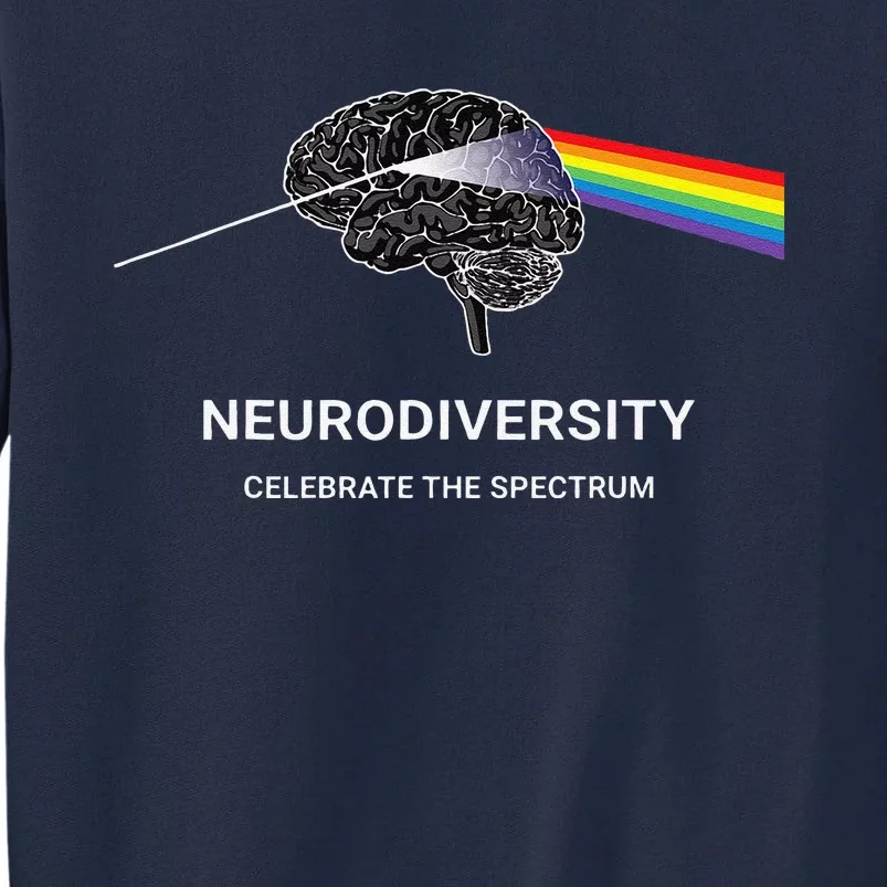 Neurodiversity Autism Spectrum ASD ADHD Rainbow Brain Tall Sweatshirt