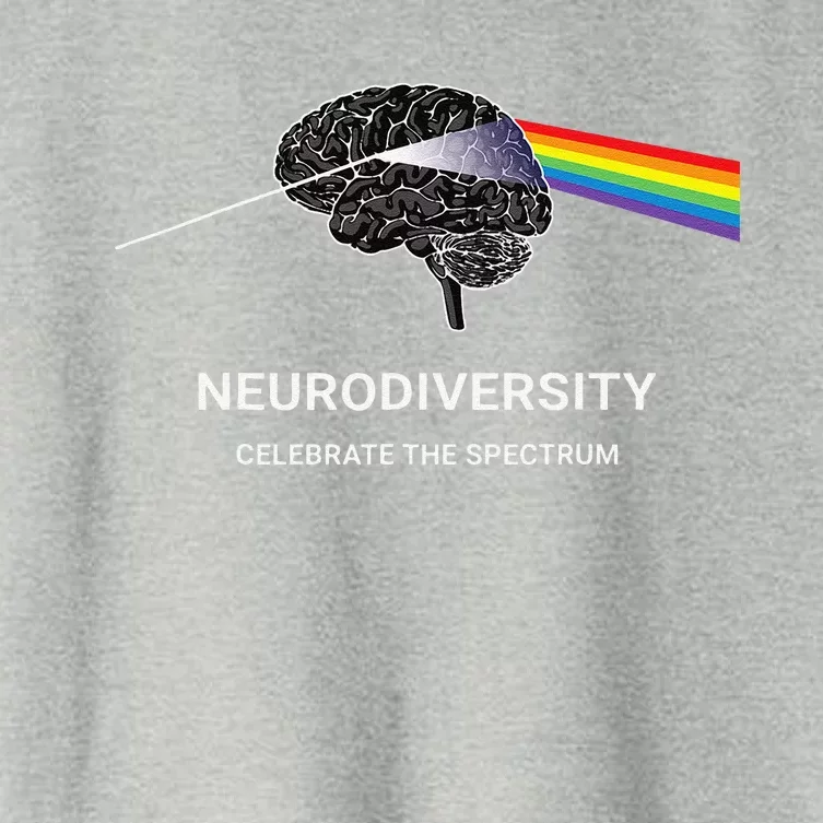 Neurodiversity Autism Spectrum ASD ADHD Rainbow Brain Women's Crop Top Tee