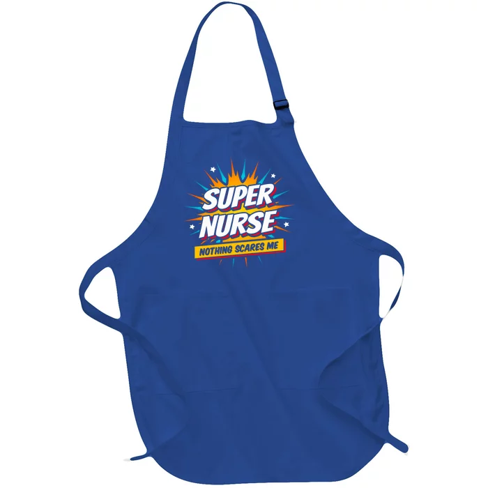 Nurse Appreciation Super Nurse Hero Superhero Nurse Gift Full-Length Apron With Pocket