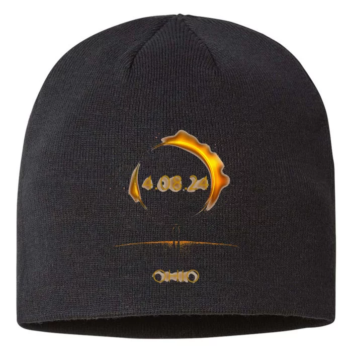 North America Solar Eclipse - 4.08.24 OHIO Souvenir 8 1/2in Sustainable Knit Beanie