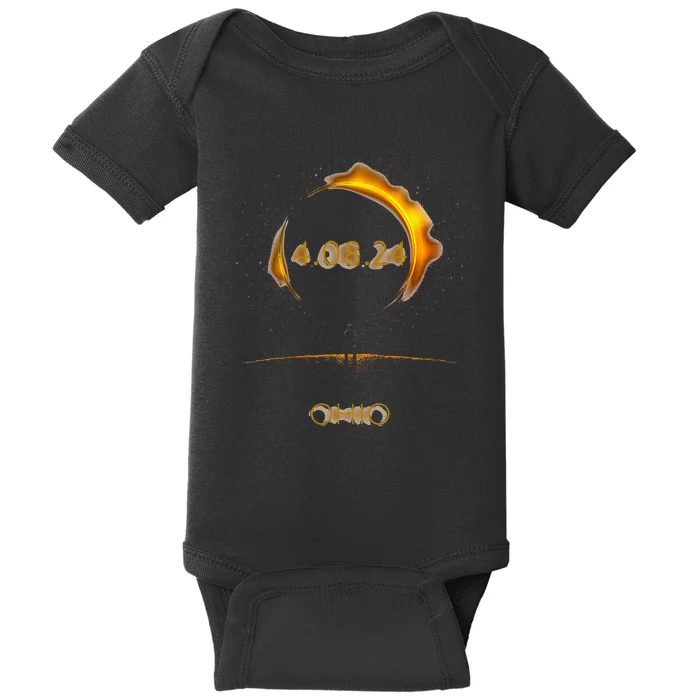 North America Solar Eclipse - 4.08.24 OHIO Souvenir Baby Bodysuit