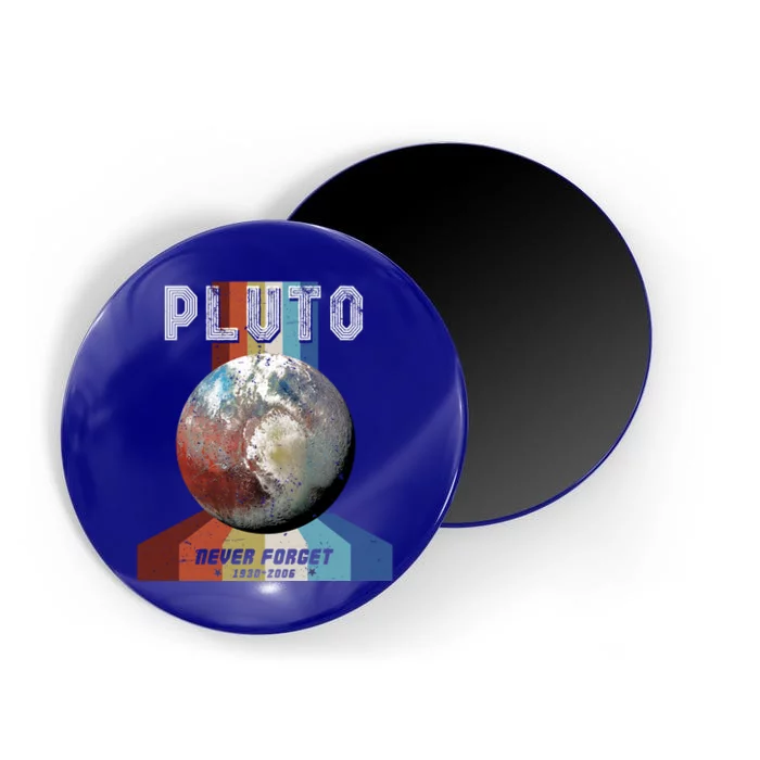 Nerdy Astronomy Space Science Vintage Never Forget Pluto Gift Magnet