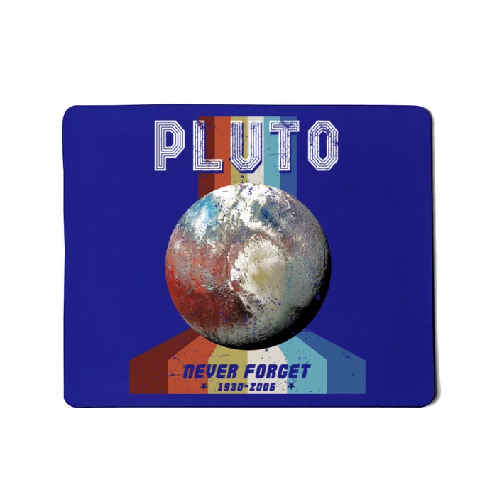 Nerdy Astronomy Space Science Vintage Never Forget Pluto Gift Mousepad