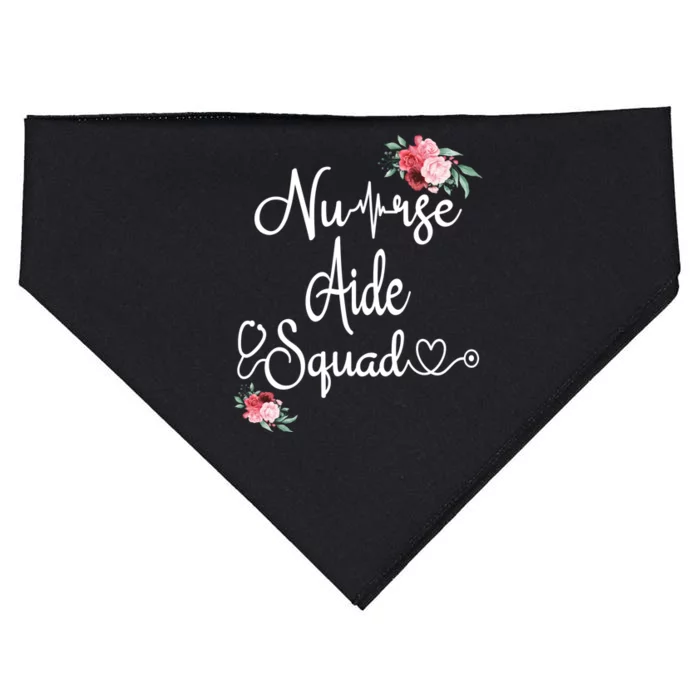 Nurse Aide Squad Flower Nurses Nursing Graduation Medical Gift USA-Made Doggie Bandana