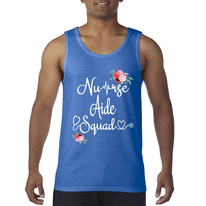 Nurse Aide Squad Flower Nurses Nursing Graduation Medical Gift Tank Top