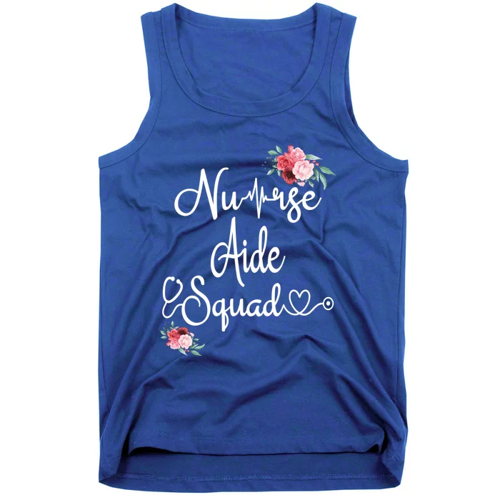 Nurse Aide Squad Flower Nurses Nursing Graduation Medical Gift Tank Top