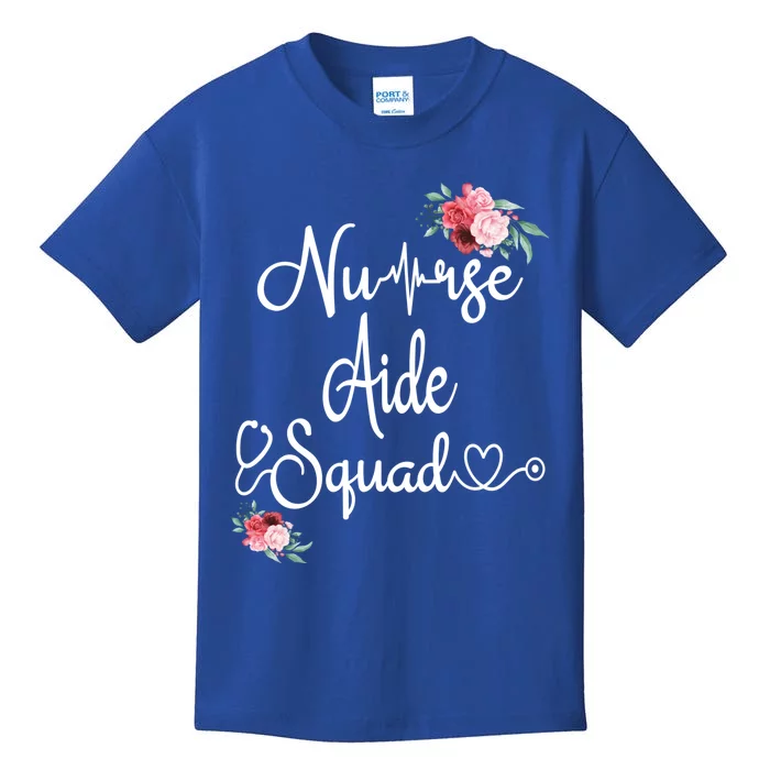 Nurse Aide Squad Flower Nurses Nursing Graduation Medical Gift Kids T-Shirt