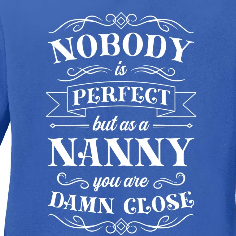 Nanny Aupair Sitter Gift Ladies Long Sleeve Shirt