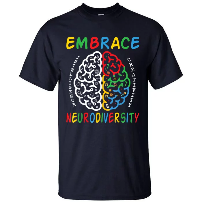 Neurodiversity Autism Spectrum ASD ADHD Women Men Tall T-Shirt