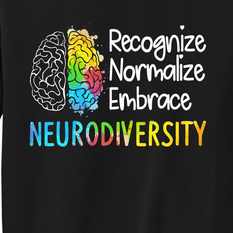 Neurodiversity Autism Spectrum ASD ADHD Rainbow Brain Tall Sweatshirt