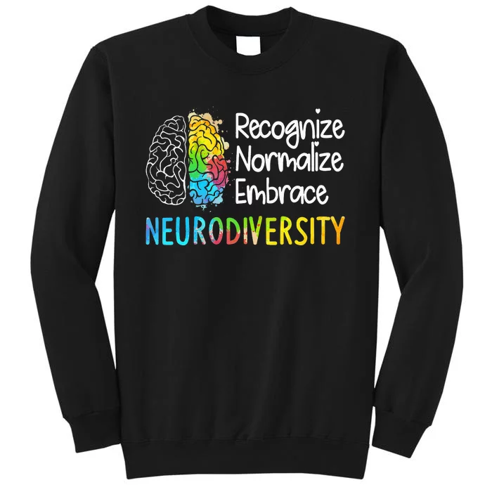 Neurodiversity Autism Spectrum ASD ADHD Rainbow Brain Tall Sweatshirt