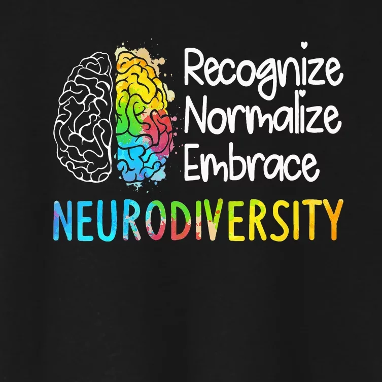 Neurodiversity Autism Spectrum ASD ADHD Rainbow Brain Women's Crop Top Tee