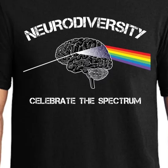 Neurodiversity Autism Spectrum Asd Adhd Rainbow Brain Gift Pajama Set