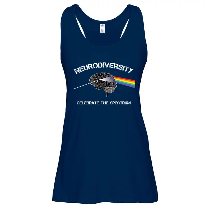 Neurodiversity Autism Spectrum Asd Adhd Rainbow Brain Gift Ladies Essential Flowy Tank