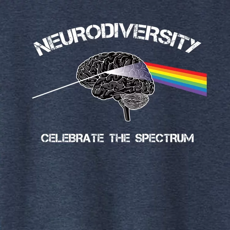 Neurodiversity Autism Spectrum Asd Adhd Rainbow Brain Gift Women's Crop Top Tee