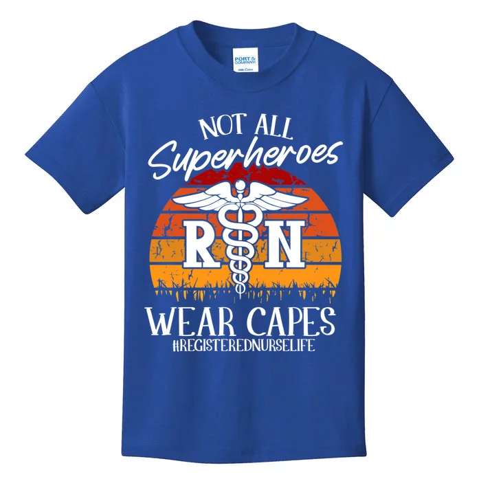 Not All Superheroes Wear Capes Lazy Halloween Costume Nurse Gift Kids T-Shirt