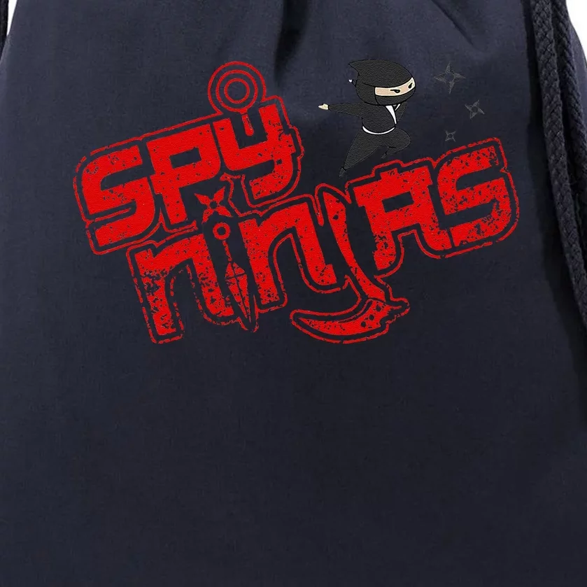 Ninja And Spy Birthday Ninja Drawstring Bag