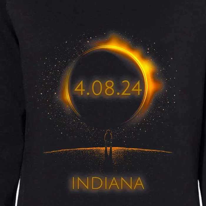 North America Solar Eclipse 4.08.24 Indiana Souvenir Womens California Wash Sweatshirt