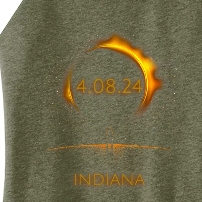 North America Solar Eclipse 4.08.24 Indiana Souvenir Women’s Perfect Tri Rocker Tank