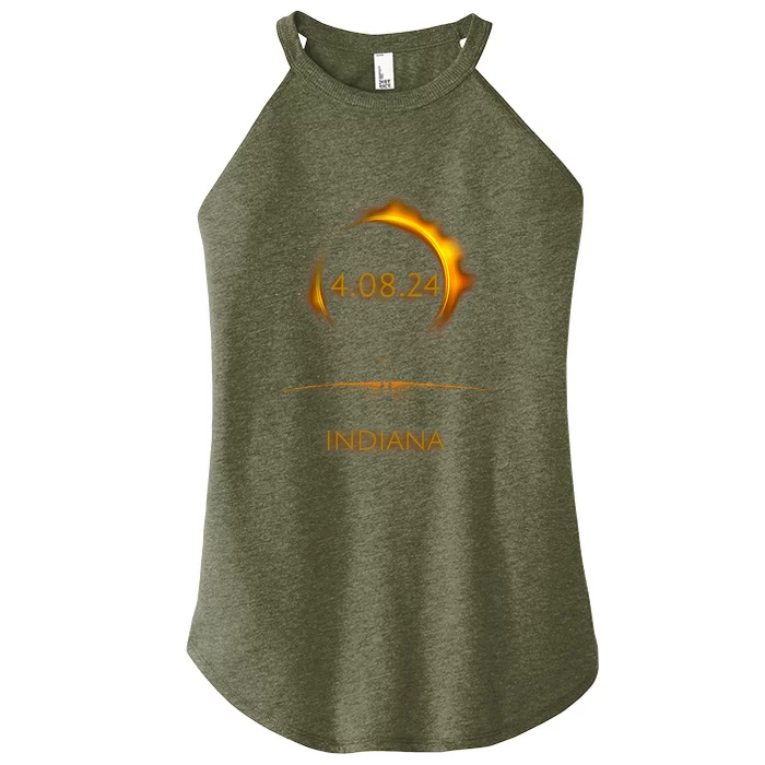 North America Solar Eclipse 4.08.24 Indiana Souvenir Women’s Perfect Tri Rocker Tank