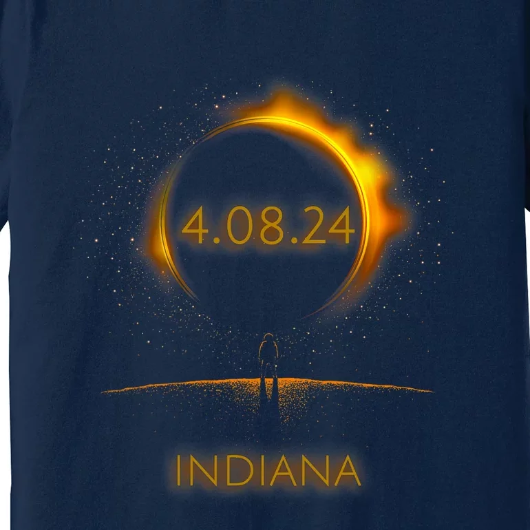 North America Solar Eclipse 4.08.24 Indiana Souvenir Premium T-Shirt