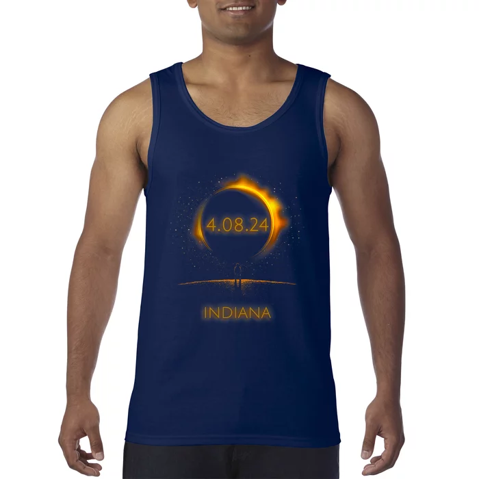 North America Solar Eclipse 4.08.24 Indiana Souvenir Tank Top