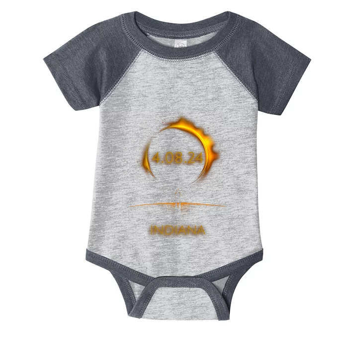 North America Solar Eclipse 4.08.24 Indiana Souvenir Infant Baby Jersey Bodysuit