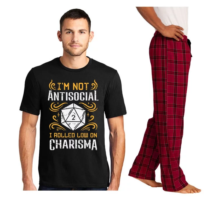 Not Anti Social Low Charisma Funny RPG Gamer Pajama Set