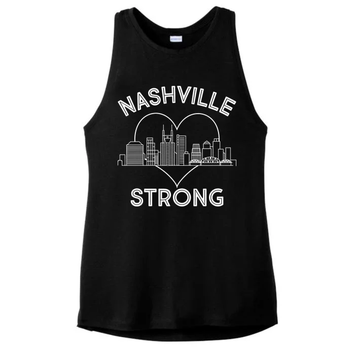 Nashville Strong Support Ladies Tri-Blend Wicking Tank