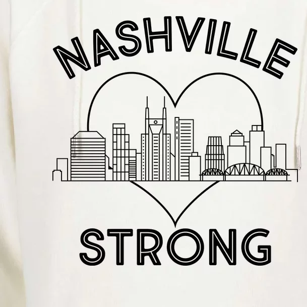 Nashville Strong Support Womens Funnel Neck Pullover Hood