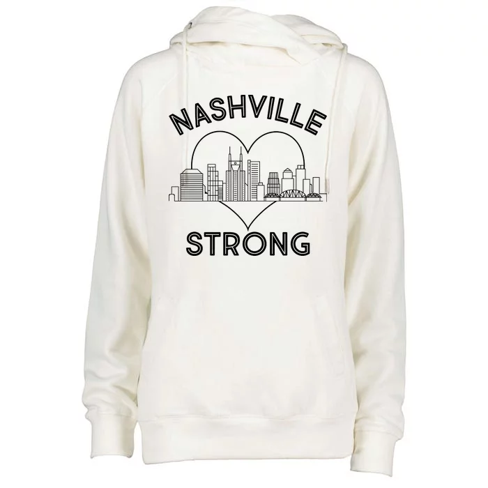 Nashville Strong Support Womens Funnel Neck Pullover Hood