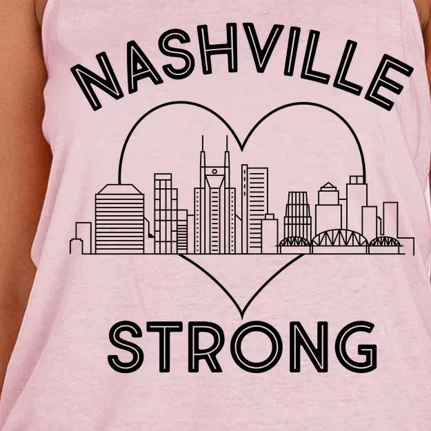 Nashville Strong Support Women's Knotted Racerback Tank