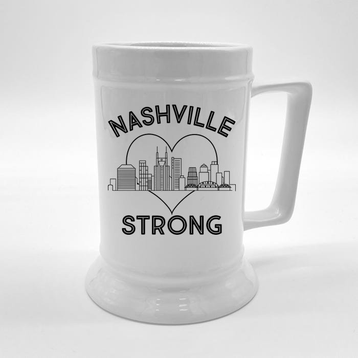 Nashville Strong Support Front & Back Beer Stein