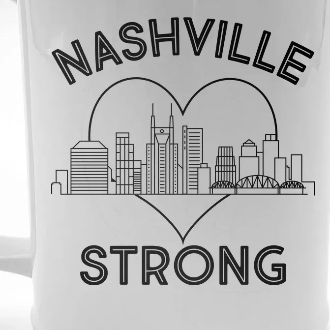 Nashville Strong Support Front & Back Beer Stein