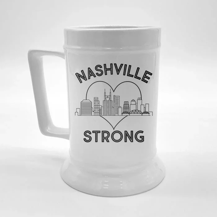 Nashville Strong Support Front & Back Beer Stein