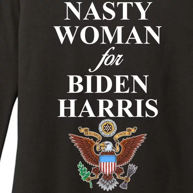 Nasty Woman For Biden Harris Eagle Logo Womens CVC Long Sleeve Shirt