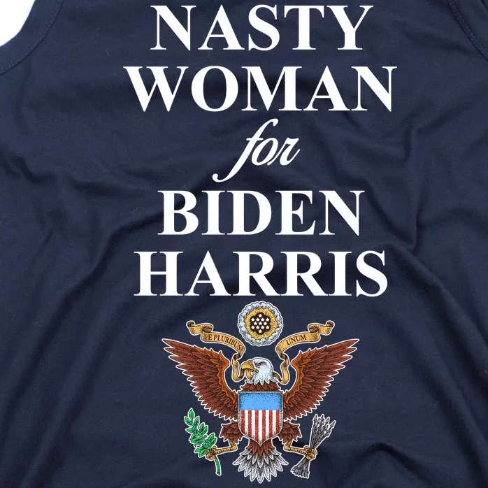 Nasty Woman For Biden Harris Eagle Logo Tank Top