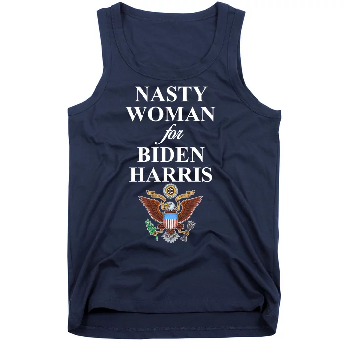 Nasty Woman For Biden Harris Eagle Logo Tank Top