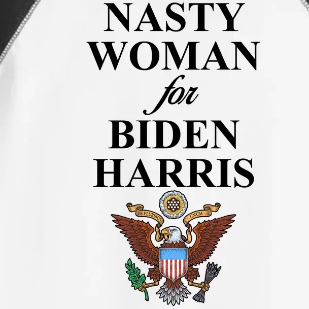 Nasty Woman For Biden Harris Eagle Logo Toddler Fine Jersey T-Shirt