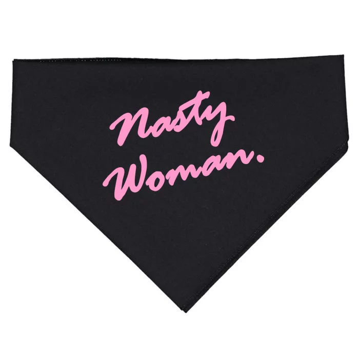 Nasty Woman Pink Script Hillary Clinton USA-Made Doggie Bandana