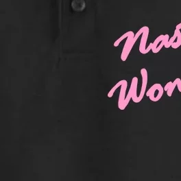 Nasty Woman Pink Script Hillary Clinton Dry Zone Grid Performance Polo