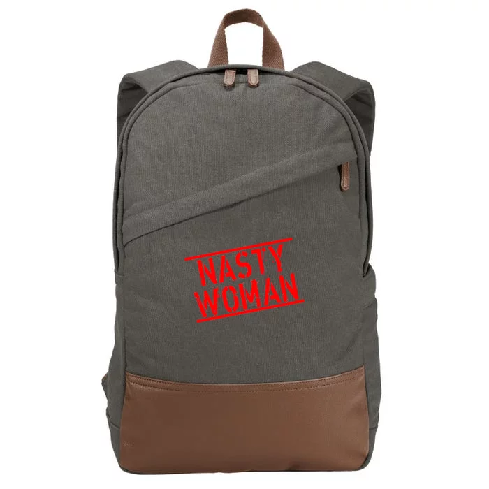 Nasty Woman Stamp of Approval Cotton Canvas Backpack