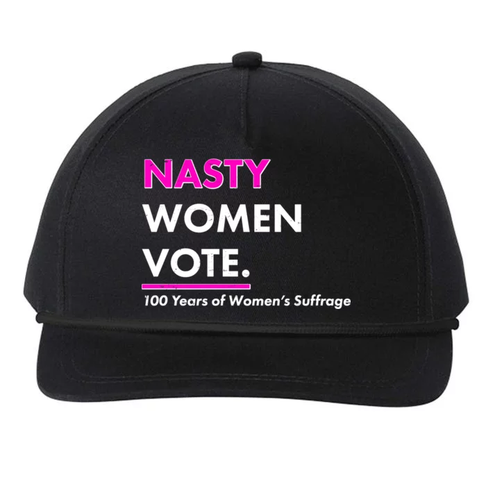 Nasty Women Vote 100 Years of Women's Suffrage Snapback Five-Panel Rope Hat