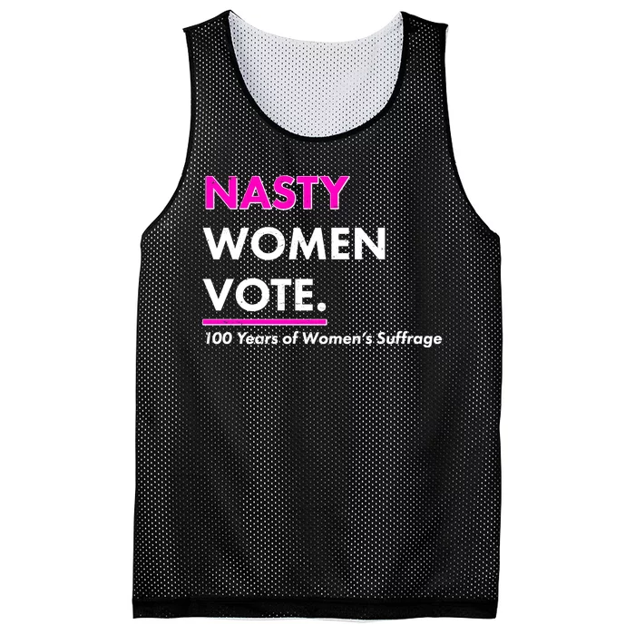 Nasty Women Vote 100 Years of Women's Suffrage Mesh Reversible Basketball Jersey Tank