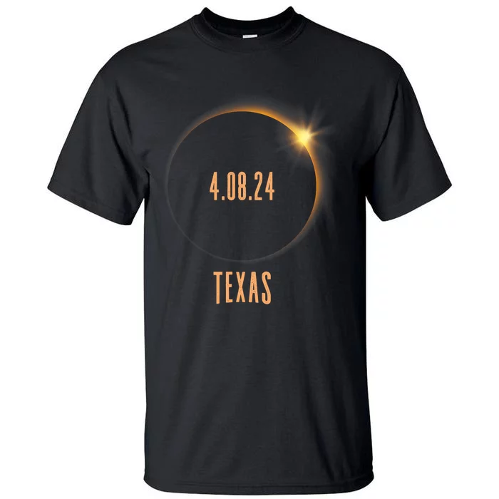 North America Total Solar Eclipse 2024 Texas USA Tall T-Shirt