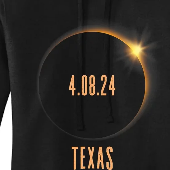 North America Total Solar Eclipse 2024 Texas USA Women's Pullover Hoodie