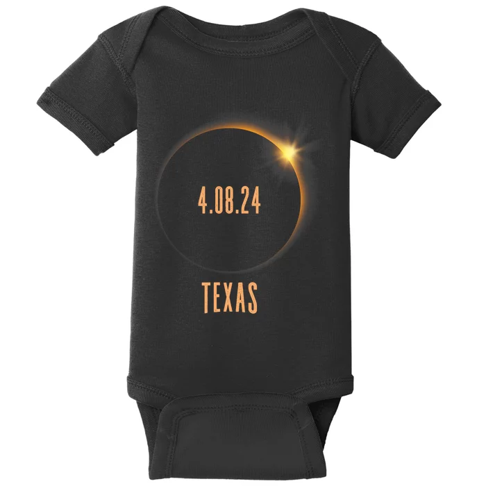 North America Total Solar Eclipse 2024 Texas USA Baby Bodysuit